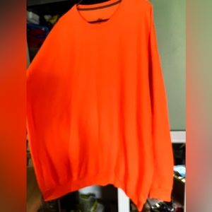 Men’s safety orange sweatshirt, new never worn without tags
